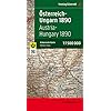Österreich-Ungarn 1890, 1:1,5 Mio., Historische Karte: Monarchiekarte: MON 1890 Landkaart – Gevouwen Kaart, 3 augustus 2020