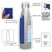 KINGSO 17oz Double Wall Vacuum Cool Insulation Stainless Steel Water Bottle Leak- proof and No Sweating Perfect for Summer Outdoor Sports Camping Hiking Cycling (Dary Blue)