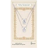 Roman 18-inch Sterling Silver Double Scapular Carded Necklace