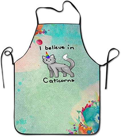 Funny Apron Chef Kitchen Cooking Apron Bib Cat Unicorn Rainbow Horn Home Easy Care