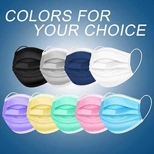 Face Mask, Blue Disposable Face Mask of 50 Pack Disposable Masks, Masks