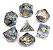 HD Dice DND Polyhedral Dice RPG Dice for Dungeons and Dragons,Pathfinder,MTG,D&D,Role Playing Games Black Blue Transparent Dice with Color Changing Glitter