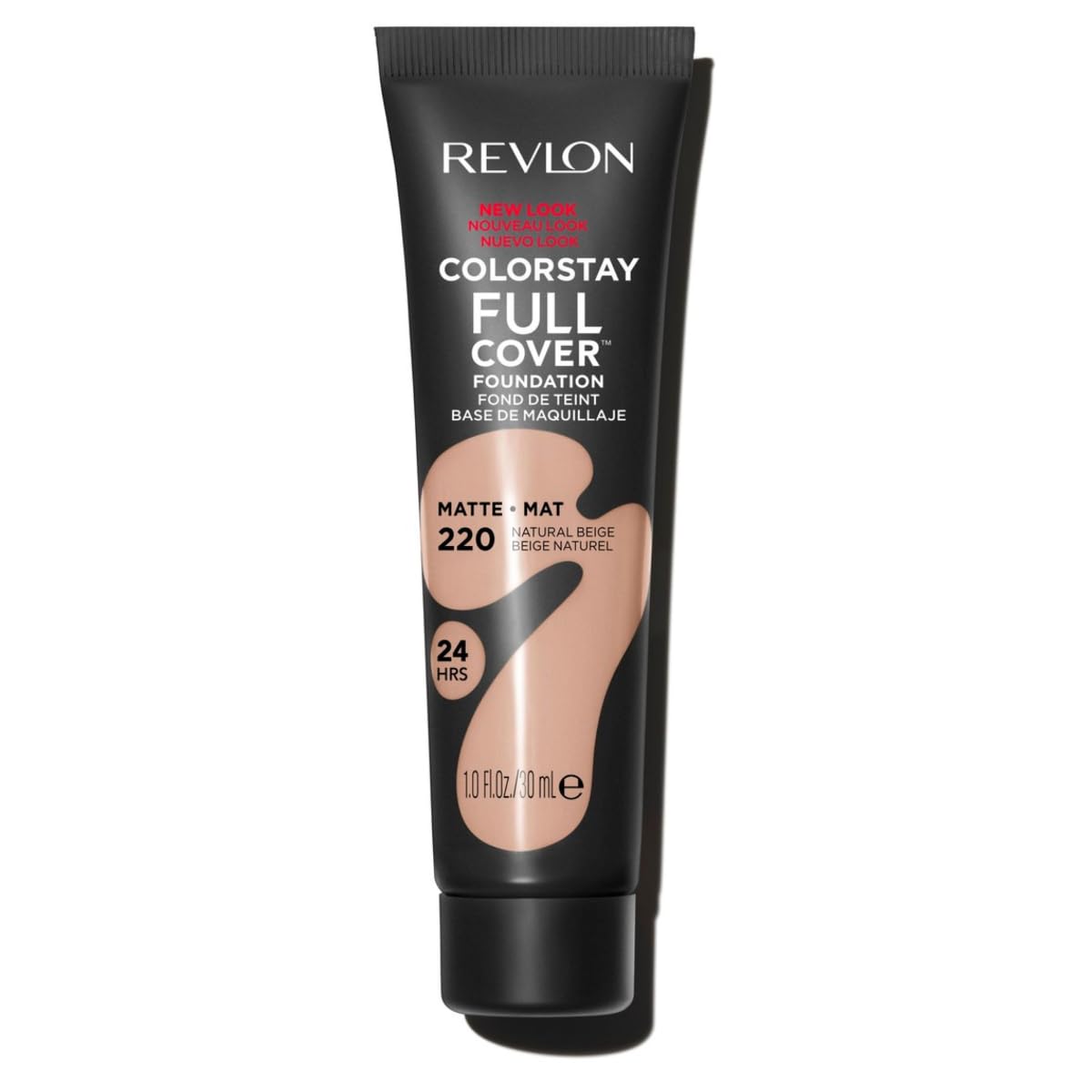 Revlon ColorStay Full Cover Longwear Matte Foundation, Heat & Sweat Resistant Lightweight Face Makeup, Natural Beige (220), 30ml