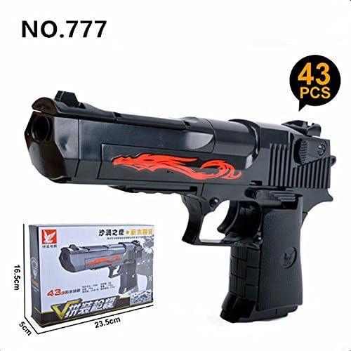 Plastic toy gun Military pistol Assembly model Children's intelligence building block Simulation toys guns children's best gifts