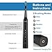 Electric Toothbrush, Sonic Rechargeable Eletronic Toothbrushes for Adults, Electronic Toothbrush with 2 Waterproof Replacement Brush Heads Power Clean as Dentist, Black