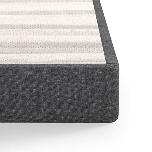 ZINUS Upholstered Metal and Wood Box Spring / 4 Inch Mattress Foundation / Easy Assembly