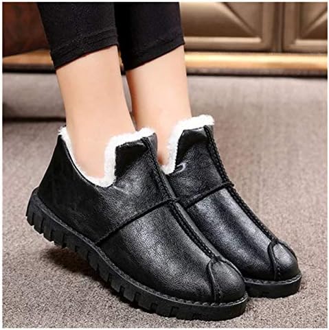 Plush Leather Home Slippers MUYUN Womens Home Slippers Old Style
