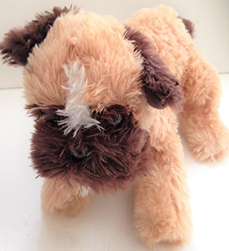 Brown Tan White TERRIER Plush Stuffed Animal Yorkie Yorkshire Toy 13"
