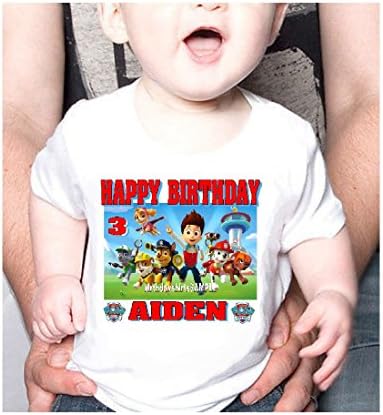 playeras de cumpleaños de paw patrol