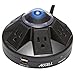 Accell Powramid USB Surge Protector - 2 USB Charging Ports (2.1A), 6 Outlets, 6-Foot Cord, 1080 Joules, UL Listed - Black Grounded Extension Cord Power Strip (D080B-015K)