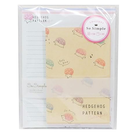 Amazon レターセット So Simple Letterhedgehog Pattern クラックス Amazon レターセット So Simple Letterhedgehog Pattern クラックス