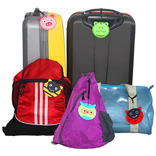 NIDO NEST Durable Luggage Tags for Kids Cool, Big Bag Tags, Travel