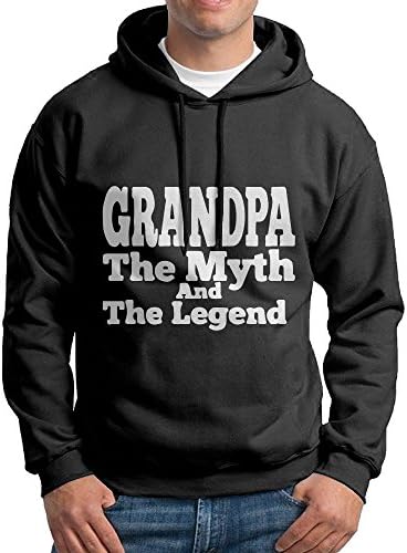 XiaoTing Men Grandpa The Myth and The Legend Funny Running Black Sweater L