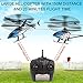 GLORY168 20Inch Large Aircraft Remote Control Helicopter with 3.5GHZ Channel Alloy Gyro Stabilizer and Multi-Protection Drone RC Helicopter Toy-Blue for Kids and Adults