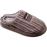 FmShi Winter Large-Sized Men's Cotton Slippers - Thick and Warm, Soft and Lightweight, Indoor Home Slippery and Warm Protection Slippers