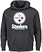 NFL Pittsburgh Steelers Men's Our Team Long Sleeve Screen Print Hooded Fleece Pullover, Large, Charcoal Heather