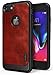 Ringke Flex S Compatible with iPhone 7 Phone Case Coated Textured Leather Style Flexible TPU Advanced Shock Protection Durable Sophisticated Rustic Stylish Case for iPhone7 - Red