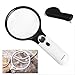 Bigger Magnifying Glass Handheld 3X 30X Magnifier with Light 3LED for Seniors Reading Map, Kids Hobbies, Jewelry Loupe, Watch Repair, Craft, Collection
