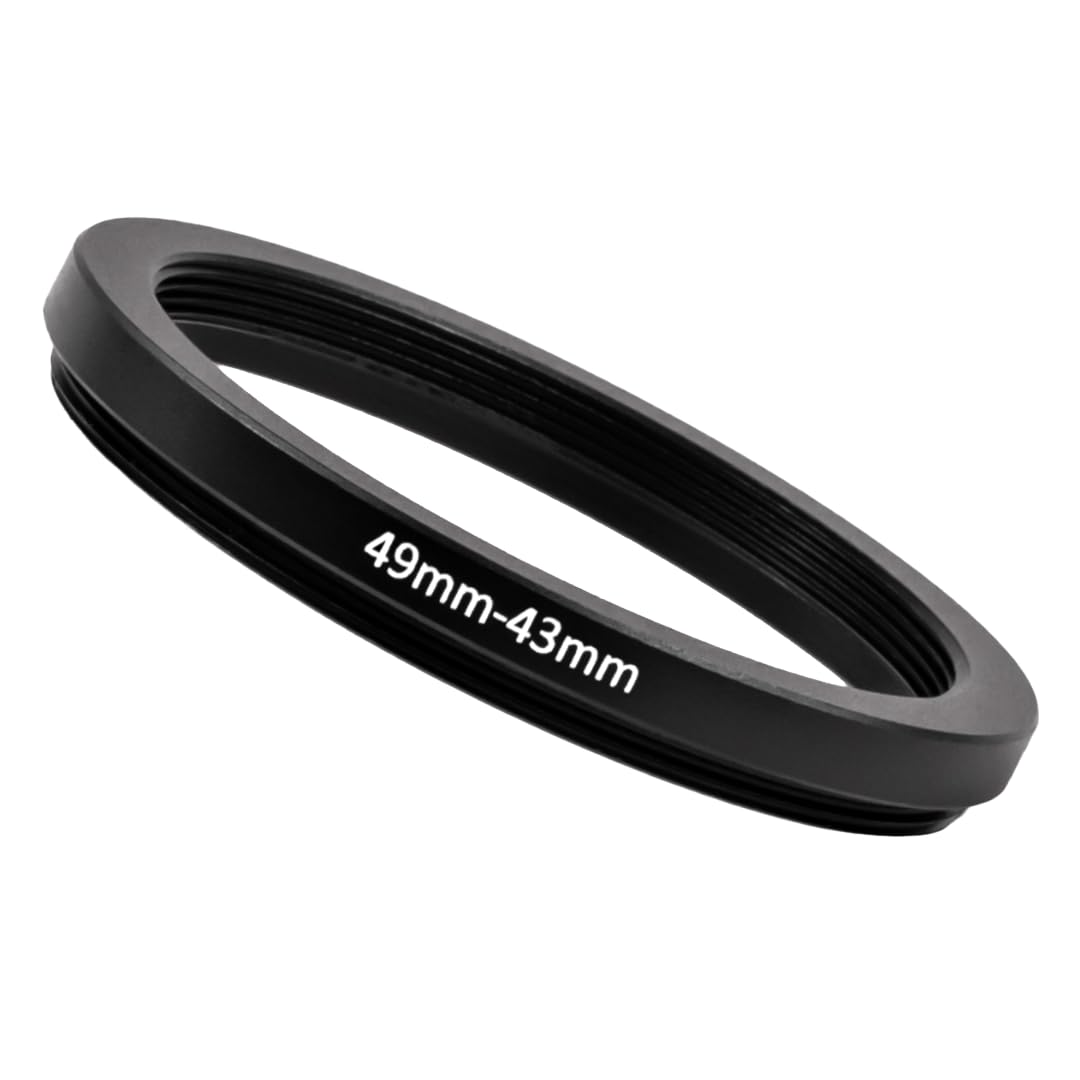 49mm to 43mm Step-Down Ring Filter adapter (49mm-43mm) Camera Filter Ring for 43mm UV ND CPL Filter (MPIXO)