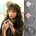 ACTLATI Lovely Cute Fashion Girls Headband Big Single Pompom Fur Fluffy Ball Hairband Party Masked Ball Hair Pins Headwear Hairband Off-white