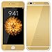 Mcoolbo Electroplating Mirror Effect Screen Tempered Glass Screen Protector Whole Body Protection Anti Scratches [Front and Back] for iPhone 6 Plus & iPhone 6S Plus 5.5inch (Gold)