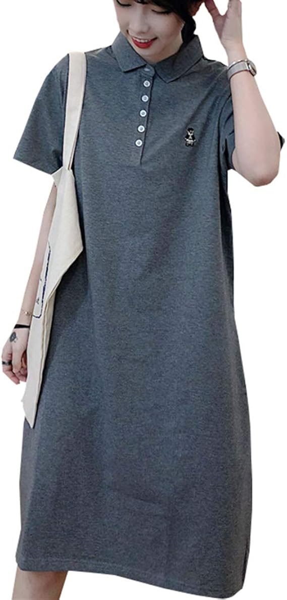 Amazon Yunhen ロング Tシャツ レディース ポロネック ひざ丈 ワンピース 無地 カジュアル 大きいサイズ チュニック 夏 半袖ワンピース 原宿系 ワンピース チュニック 通販 Amazon Yunhen ロング Tシャツ レディース ポロネック ひざ丈 ワンピース 無地 カジュアル 大きいサイズ チュニック 夏 半袖ワンピース 原宿系 ワンピース チュニック 通販