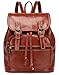Kenox Small Pu Crazy Horse Leather Girls School Backpacks Ladies Shoulder Bags (Brown-2)