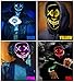 LED Halloween Purge Mask, Scary Cosplay Light up Mask for Festival Parties (Bule)