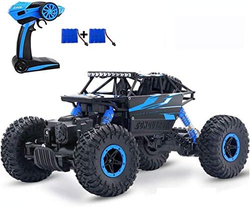 SZJJX RC Cars Off-Road Remote Control Car Trucks Vehicle 2.4Ghz 4WD Powerful 1: 18 Racing Climbing Cars Radio Electric Rock Crawler Buggy Hobby Toy for Kids Gift-Blue SZJJX RC Cars Off-Road Remote Control Car Trucks Vehicle 2.4Ghz 4WD Powerful 1: 18 Racing Climbing Cars Radio Electric Rock Crawler Buggy Hobby Toy for Kids Gift-Blue