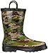 Western Chief Boys Waterproof Printed Rain Boot with Easy Pull on Handles - Camo, 2 M US Little Kid