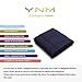 YnM 20lbs Weighted Blanket for Adults, Cotton Heavy Bed Throw Blanket with Cooling Glass Beads for All Season Use, Ideal for One Person of 190lbs (60x80 Inches, Queen Bed, Navy)