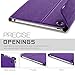 CoastaCloud iPad 2/3/4 Really Thin Smart Stand Cover with Magnetically Detachable Wireless Bluetooth Keyboard Case for Apple iPad 2 3 4 (Purple)