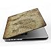 iCasso New Art Fashion Image Series Ultra Slim Light Weight Rubberized Hard Case Glossy Clear Crystal Snap-On Hard Cover Case for MacBook Pro 13 inch Retina (Model: A1425/A1502) - Vintage Map