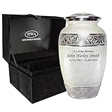 Adult Funeral Cremation Urn, White Ash Urns with