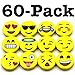 Emoji Erasers, 60-Pack Fun Cute Pencil Erasers for Kids, Great for Rewards, Party Favors, Birthdays, School Prizes, Classroom Incentives or Gifts for Teachers