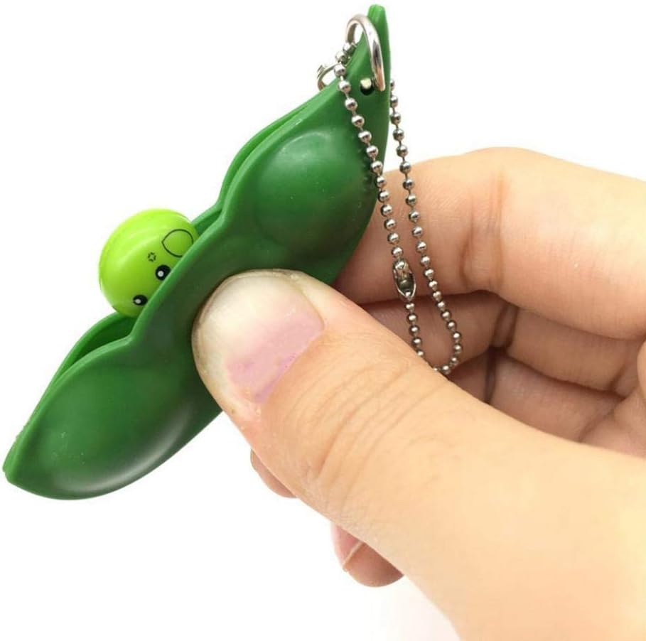 Roysberry Toys - Jumbo Slow Rising, Cute Stress Relief Keychain Toys Ball Kawaii Decoration Toys for Adults Squeeze Bean Stress Relief 3D Puzzle Toys for Kids for Girls