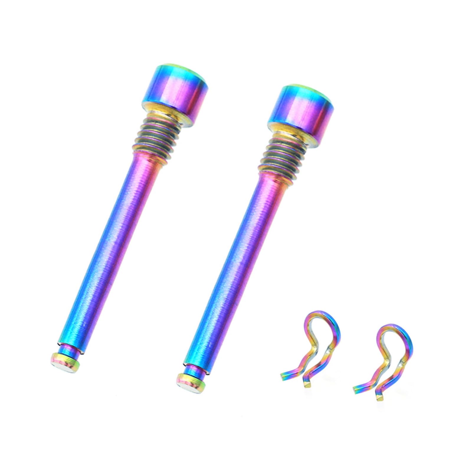 NELboNs Titanium Bolts for Bike Disc Brake Pads Threaded Pins Inserts Screw Disc Brake Pad Pin Axle for Threaded Hydraulic Disk Caliper,Colored