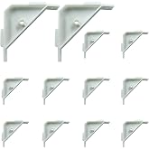 Zorveiio 12 Pcs Cabinet Triangle Bracket, White,90 Degree | Plastic Corner Support Braces, Corner Brackets for Cabinet Furniture and Other Accessories