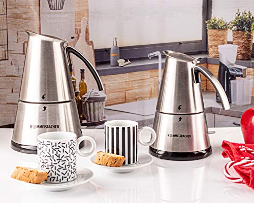 ROMMELSBACHER EKO 364/E Espressokocher elektrisch (2-4 Tassen, 250ml Füllmenge, 2 Edelstahl-Filtereinsätze… – Bild 6