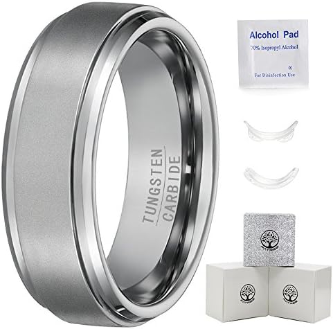 Tungsten Rings for Men Wedding Bands for Him 7mm Men Rings Men's Tungsten Carbide Ring Matte Finish