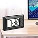 GLOGLOW Portable Clock LCD Digital Table Car Dashboard Desk Electronic Clock Date Time Calendar Display Dashboard with Adhesive Pad