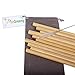 Set of 10 Bamboo Straws by BeeGreeny – 8 Inches Natural Reusable Drinking Straw - With Cleaning Brush & Storage Pouch – Eco-friendly Replacement for Plastic Ones