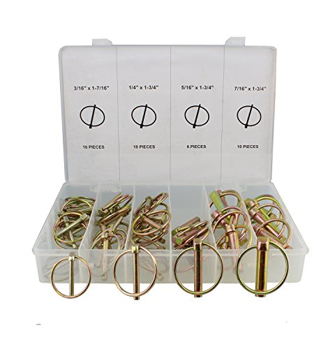 ABN Spring Loaded Lynch Pin 50 Piece Assortment Kit L Pin Fastener 