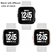 for Fitbit Versa Bands,CreateGreat Classic Vintage Genuine Leather Replacement Accessories Wristbands with Stainless Metal Clasp for Fitbit Versa Smartwatch(White)