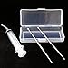 Airgoesin 2 Stainless Steel Tonsil Stone Removal Picks Tonsillolith Premium Tool Oral Cleaner +1 Irrigation Syringe with a Case and a LED Tonsil Remover Tool
