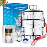 WinArrow 5-Stage High Output Universal Shower Filter with Replaceable Filter Cartridge Let Your Hair and Skin Healthier Free Teflon Tape - Chrome