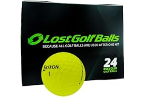 LostGolfBalls - Srixon Z-Star Yellow Used Golf Balls, Mint Quality, 5A, 24 Pack