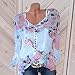 Women Floral Printed Button T-Shirt Chiffon Irregular Hem Plus Size Tops