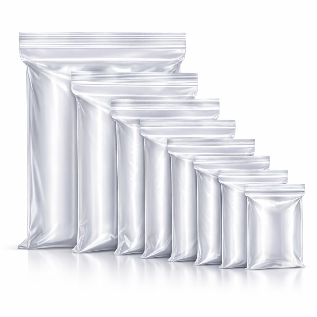 Sabco - 100pcs Grip Seal Bags - Ziplock Bags - Resealable Bags - Small Plastic Bags - Baggies, Jewellery Bags, Sandwich Bags - Small Resealable Bags - Self Seal Bags (3.5" x 4.5")