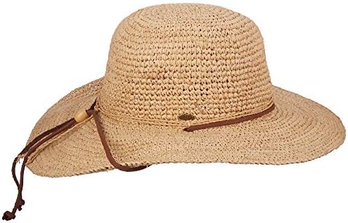Scala Women\'s Crocheted Twisted Raffia Outback Beach Sun Hat High End Timeless Scala Natural Crochet Raffia Straw Beach Sun Hat Women One  main image 2